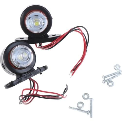 2Pcs 10-30V Car Truck Trailer LED Side Marker Light Red White Turn Signal Clearance Light Indicator Lamp For Lorry Van Caravans