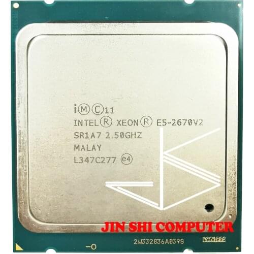 Intel Xeon Serv Processor E5-2670 V2 E5 2670 V2 CPU 2.5 LGA 2011 SR1A7 Ten Cores Desktop processor e5 2670V2 100% normal work