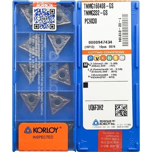 TNMG160408-GS PC9030 100% KORLOY Original carbide insert with the best quality 10pcs/lot free shipping