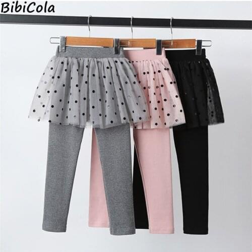 Cotton Baby Girls Leggings Lace Princess Skirt-pants Spring Autumn Children Slim Skirt Trousers For 3-7 Years Kids Clothes