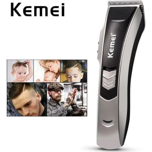 Kemei Rechargerable Hair Clipper Adjustable Men Hair Trimmer Cordless Dual Use Salon Barber Electric Hair Cutting Machine