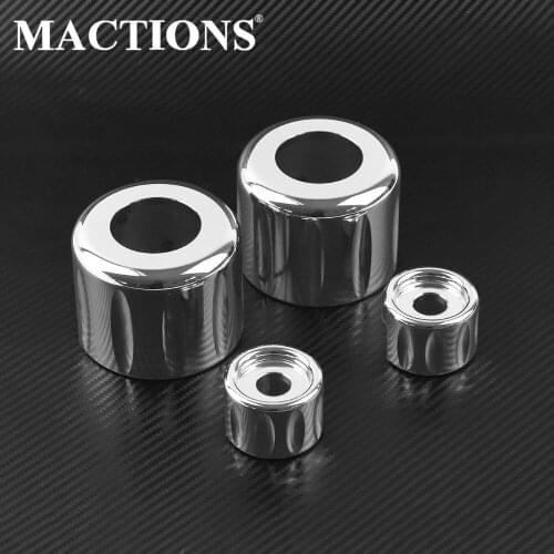 Motorcycles Rear Shock Lower & Shock Top Mount Bolt Covers Chrome Billet Aluminum For Harley XL883 XL1200 48 2004-2013 2014 2015