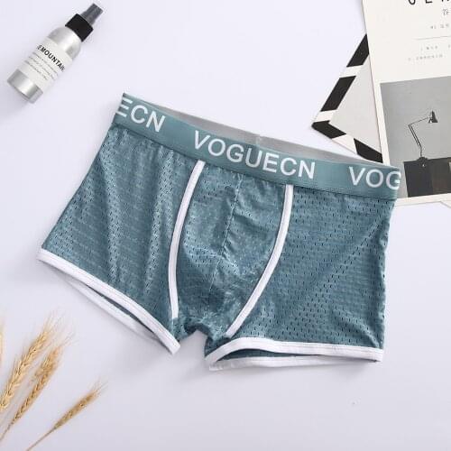 Mens Underwear Honeycomb Mesh Cool And Comfortable Summer Breathable Boxer Pants Double Crotch Sports Shorts