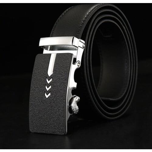 Warring States Genuine Leather Belts for Men High Quality Male Brand Automatic Ratchet Buckle Belt 105-125cm Long Men Gift