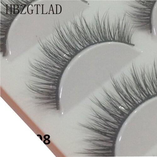 HBZGTLAD 50 Pairs 3D Handmade Fake Eyelashes Natural Long Thick Daily Makeup Thick Cross Eyelashes Eye Lashes