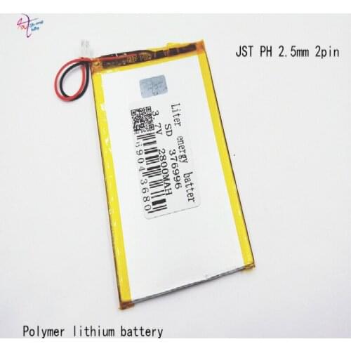 XHR-2P 2.54 2800mAh ex gratia 376996 3.7V lithium polymer battery 357095 tablet computer navigation