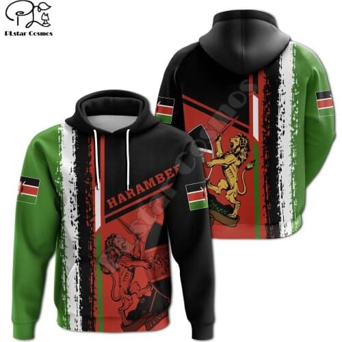PLstar Cosmos Newest Africa Kenya Country Flag Tribe Culture Tattoo Pullover 3DPrint Men/Women Harajuku Funny Casual Hoodies B2
