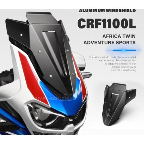 Fit For Honda CRF1100L CRF 1100 L Africa Twin Adventure Sports Motorcycle Windshield Windscreen Aluminum Wind Shield Deflectore
