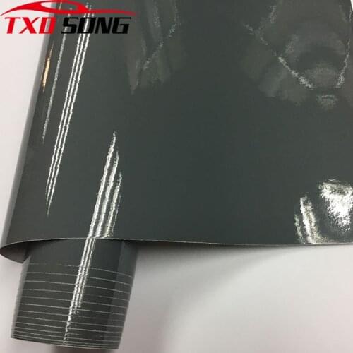Premium quality 50cmx300cm Elephant Grey Nardo Gray Gloss Vinyl Car Wrap Film Roll DIY Easy to Install No-Mess Decal