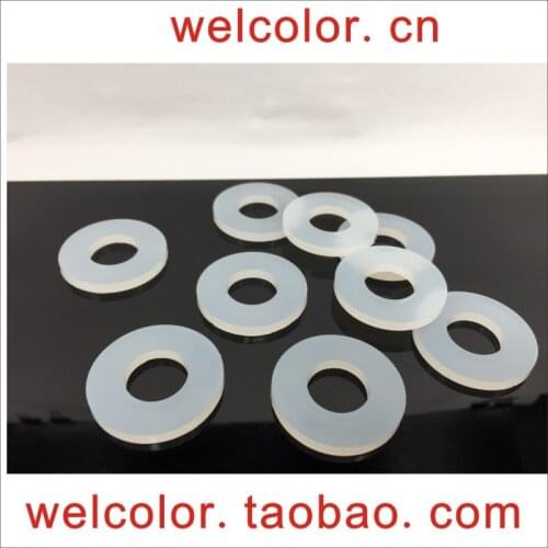 Rubber Silicone Flat Gasket round flat rubber washer Silicone Gasket OD 16 mm Hollow inner hole 10 8 6 mm thick 1 1.5 2 3 5 mm