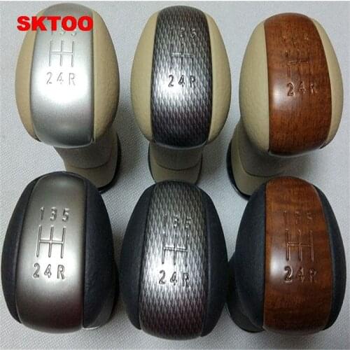 SKTOO Gear Shift Knob for Nissan Qashqai J10 X-trail 06-13 MT 5/6-Speed