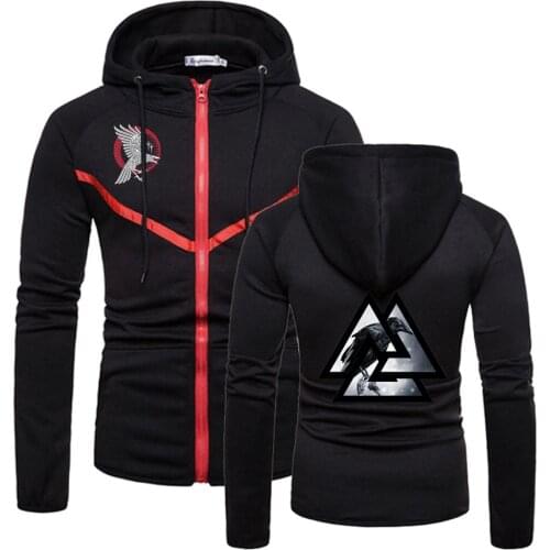 Unisex Mens Viking legend Ragnars Raven Fitness Zipper Quality Comfortable Wild s Muscle Sportswear Hoodies Sweatshirts