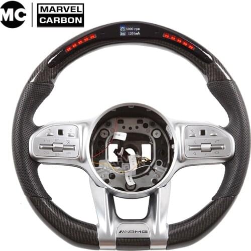 LED Performance Steering Wheel Display Compatible 100% REAL CARBON COMPATIBLE FOR AMG/ W205/W218/CLA/GLA/GLS/CLS/E CLASS/S CLASS