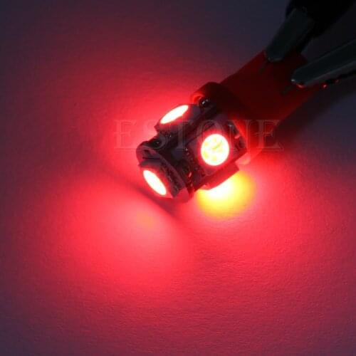 T10 5050 5-LED SMD 194 168 W5W Red XENON Light Wedge Bulb Car Tail Lamp