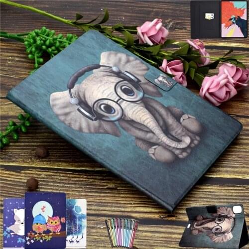 Thin Non-slip For ipad pro case 11 2020 Case Cartoon pu Leather Smart Cover for ipad pro11 case 2nd Gen Tablet Stand cover+pen