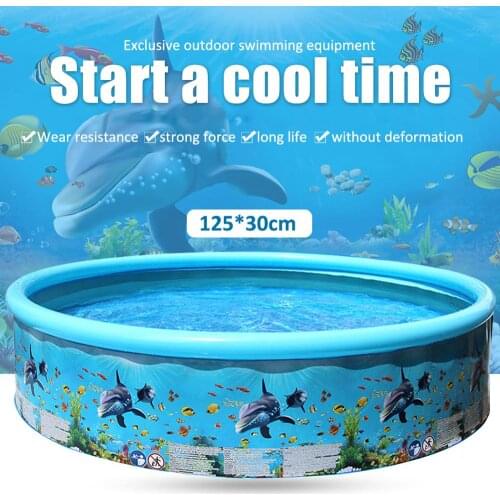 Thickened Inflatable Swimming Pool Blow Up Pool For Family Kids Backyard Foldable Swimming Pool Infant Water Floating
