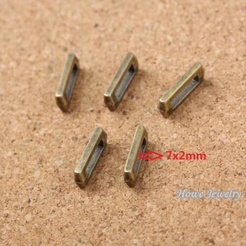 Wholesale 300 pcs Vintage Charms Letter I Antique bronze Fit Leather leather slide rope bracelet jewelry production 10071