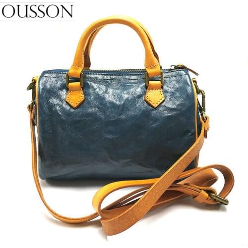 OUSSON Leather Handbags Large Capacity Women Tote Bag Hight Quality Casual Female Commute Shoulder Bags