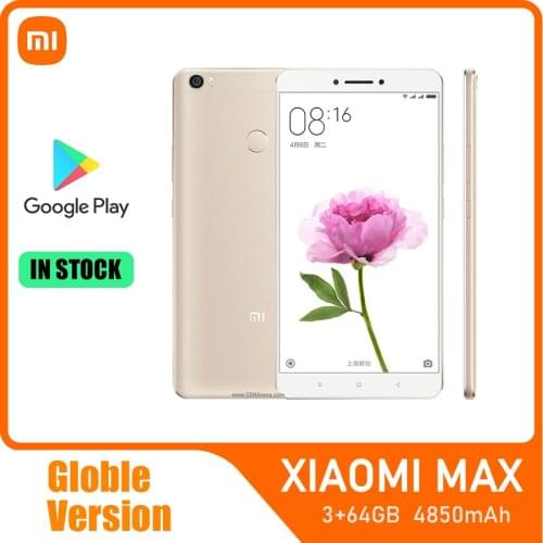 Xiaomi MAX 1 celular 32G 64G Qualcomm Snapdragon 652 4850mAh Fingerprint Android cellphone Global ROM smartphone