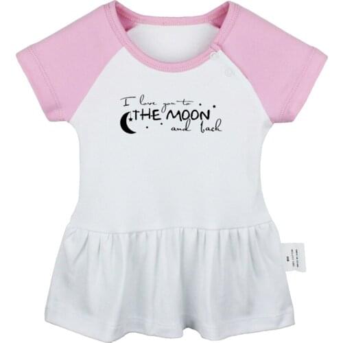 I Love You to The Moon And Lack No Cancer & Fight Cancer Design Newborn Baby Girls Dresses Toddler Infant Cotton Clothes