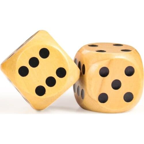 1PC 40mm 50mm Wooden 6 Sided Dice Spot D6 Playing Games Dice For Bar Pub Club Party Board Game TRPG for adults