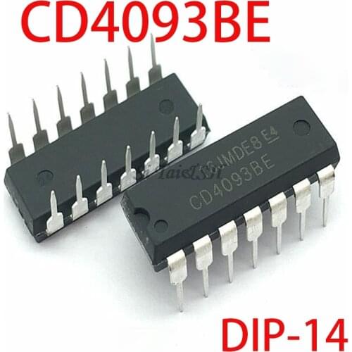 10PCS CD4093BE HCF4093BE DIP14 CD4093 DIP 4093 DIP-14 4093BE new and original IC
