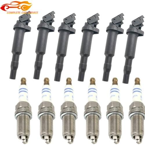 12138647689 12138616153 OEM 6PCS Kit Ignition Coils & 6PCS Spark Plugs Set Suit For BMW 3 5 Series x3 x5 z4
