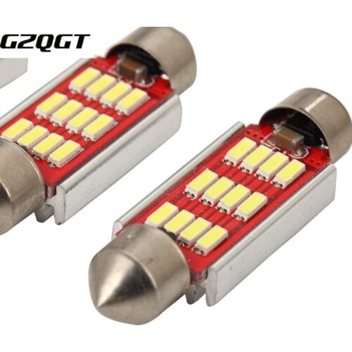1xLED Festoon 31MM 36mm 39mm 41mm Dome Light 10 12SMD 4014 SMD CANBUS Error Free Car Interior Bulb c5w License Plate Lamp 12V