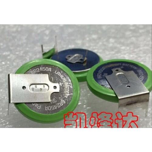 2PCS BR2450A button lithium battery BR2450A/GAN High temperature resistant battery BR2450 batterise 2450A 2450 3v with leg