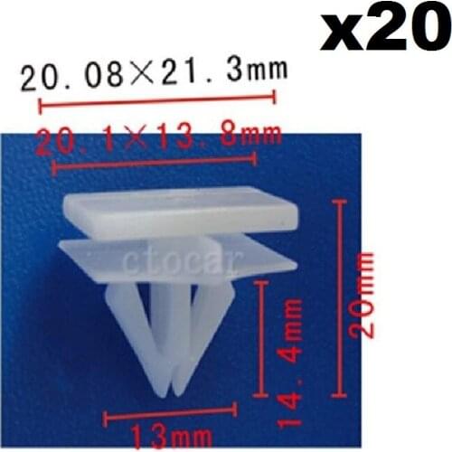 20pcs For FORGM Rocker Panel Moulding Clip Impala Lumina Monte Carlo 10443956 For Chevrolet Impala, Lumina, Monte Carlo