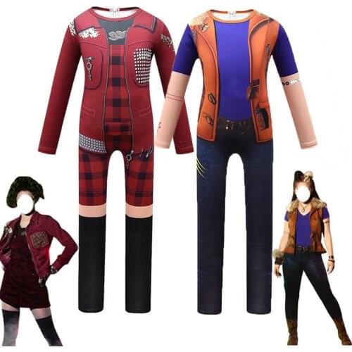 2020 Halloween Costumes for Kids Zombies 2 Addison Cosplay Girls Eliza Outfits Bodysuit Jumpsuits Children Carnival Clothing