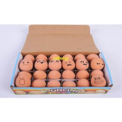 408pcs/lot Fast shipping Dog Toys Egg Expression Balls toy Cat Puppy Chew Toys Durable Pet Egg Bouncing Rubber Ball