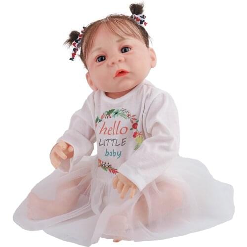 50CM Reborn Baby Toys Lifelike Full Silicone Vinyl Lovely Reborn Newborn Bonecas For Kids Birthday Gifts Menina Play Toy