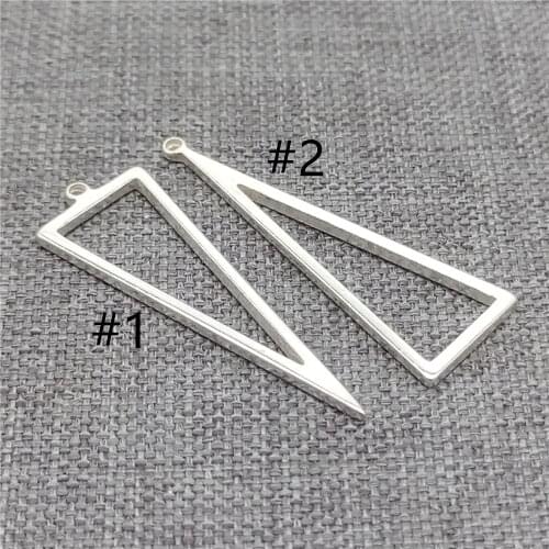 8 Pieces 925 Sterling Silver Triangle Geometry Charms for Necklace Earring