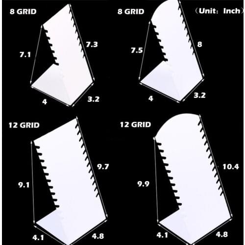 Acrylic 8/12 Grid Display Rack Storage Bracket Necklace Pendant Organizer Jewelry Counter Display Jewelry Storage
