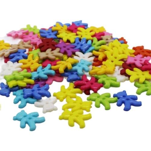 Polar Bear Pattern Acrylic Buttons For Scrapbooking 2 Holes Decorative Buttons For Sewing Craft Botones Mixed