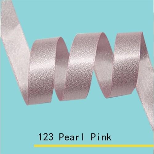 7/8" inch(22mm)Double face Silver Purl Satin Ribbon 14 colors in stock