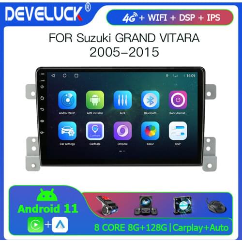 2 din Android 10 Car Radio Multimedia Video Player GPS Navigation For SUZUKI GRAND VITARA/Escudo 3 2005-2015 2din Stereo 6G+128G