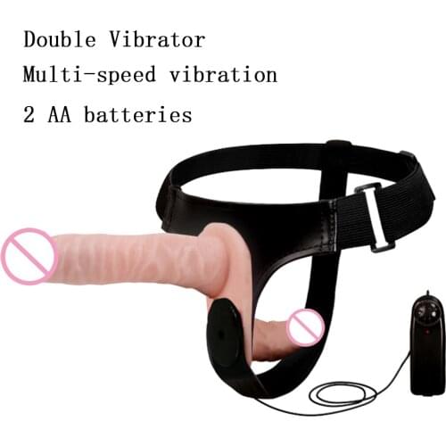 Big Double Dildos Strapon Dildo Vibrator for Women Vibrating Strap on Double Dildos for Lesbian Strapon Penis with Harness Belt