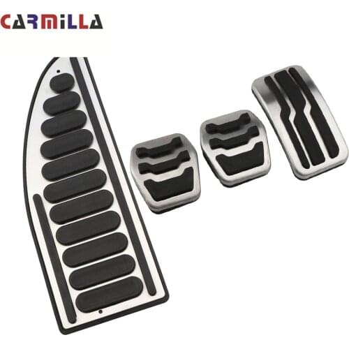 Carmilla Car Accelerator Pedals Brake Pedal Set Covers Clutch Rest Foot Pedals Cover for Ford Focus 2 3 4 MK2 MK3 MK4 2005 -2017