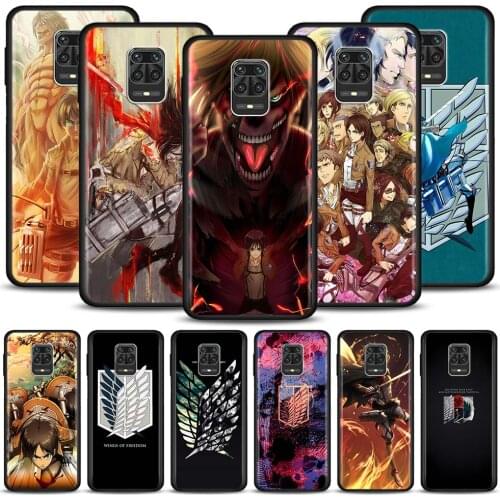 Anime Attack on Titan Case for Xiaomi Redmi 9 9A 9C 8 8A Fundas Capa For Redmi Note 9 9S 9 Pro 8 8T Bumper Silicone TPU Fundas