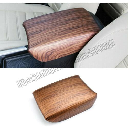 Peach Wood Grain Central Armrest Box Decor Cover Trim For Honda CR-V CRV 2017 2018 2019 2020 2021