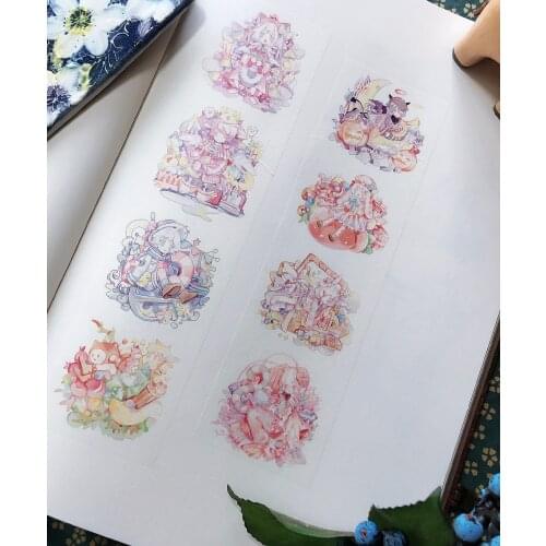 Dreamy Pink Elf Washi Tapes Bullet Journal Masking Tape Adhesive Tape DIY Scrapbooking Washi Stickers