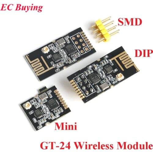 GT-24 Wireless Module 2.4G NRF24L01+PA+LNA Industrial Grade Digital Transmission 1100m Long Distance Mini/SMD/DIP