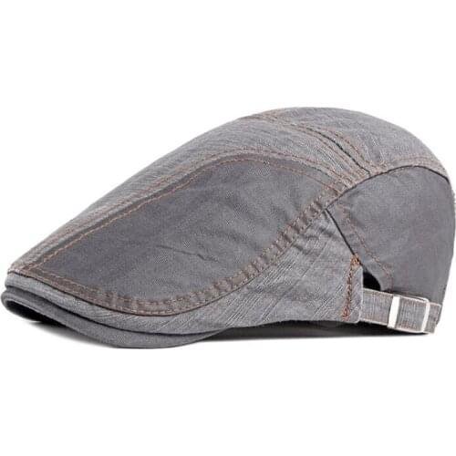 CEQING048 Vintage aged men casual cotton beret caps New summer trucker cap Male breathable Newsboy hat casquette