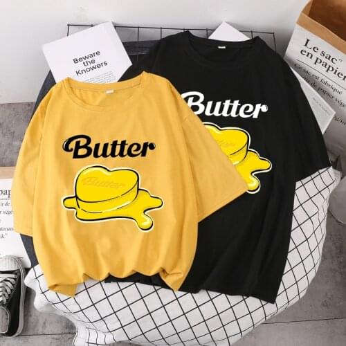 Summer New album Butter Harajuku T-shirt Ladies T-shirt Korean KPOP Kawaii T-shirt Women Ullzang Graphic T-shirt Women 9 colors