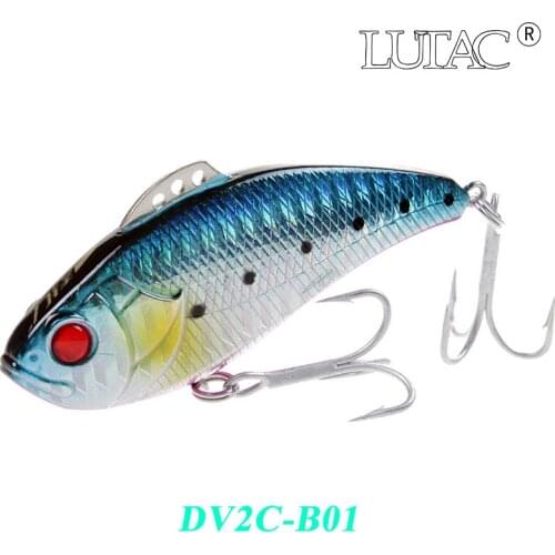 LUTAC Quality 1pc Mini vib artificial 60mm 12.5g bait Fake Sinking Lure for fishing bass Wobbler
