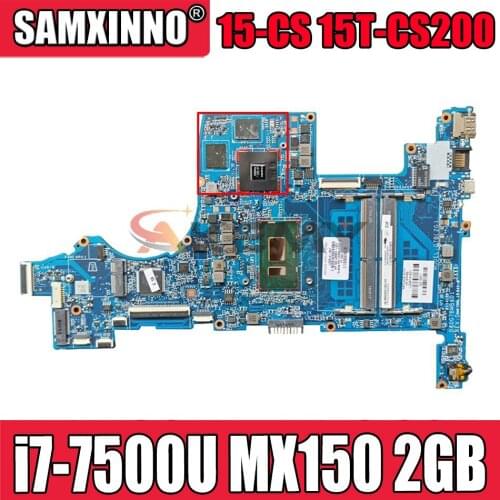 FOR HP 15-CS 15T-CS200 TPN-Q208 laptop MOTHERBOARD L22816-601 DA0G7BMB6D1 original mainboard with MX150 2GB i7-7500U tested ok