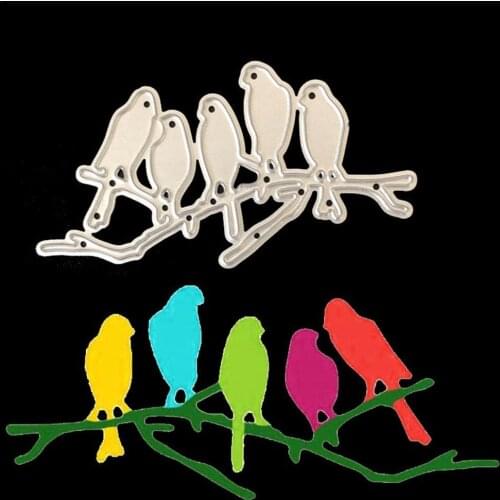 Five Little Birds Metal Cutting Dies New 2021 DIY Scrapbooking Photo Album Decorative Embossing Paper Greeting Card Crafts Dies