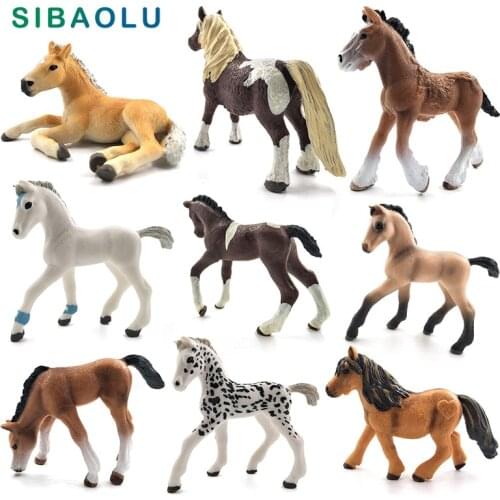 Simulation animal model horse figurine Plastic Crafts Bonsai home decor miniature fairy garden decoration accessories modern toy